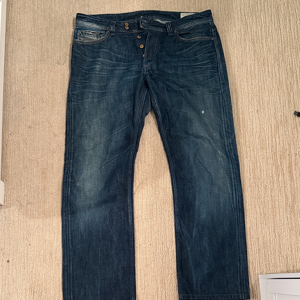 Diesel Dark Blue Straight Jeans